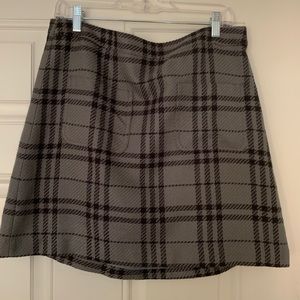 J Crew Plaid skirt- grey and black